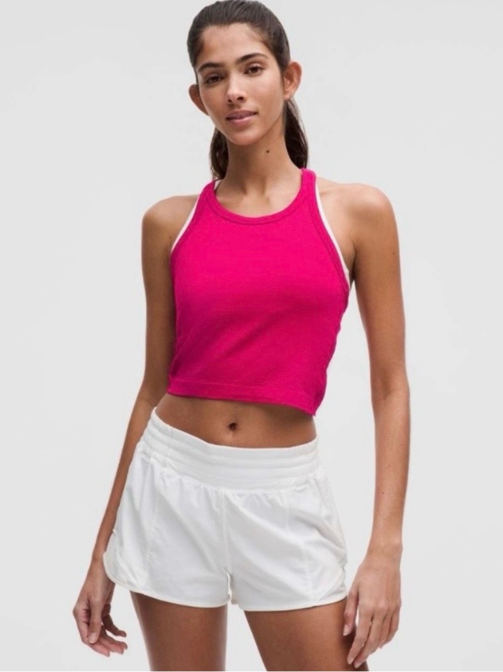 LULULEMON Swiftly Tech Cropped Racerback Tank Top Size 14 Fits 10-12 Passionate